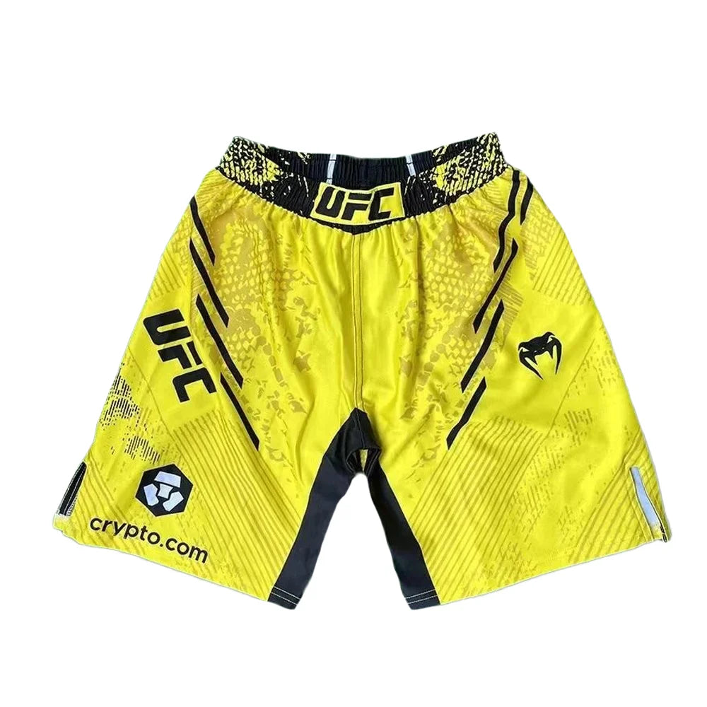 Men’s MMA Training Shorts Quick Dry Muay Thai Kick Boxing Gym Workout Athletic Shorts