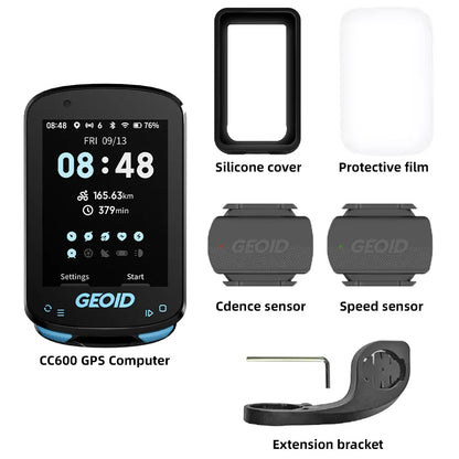 GEOID CC600 Smart Bike Computer – Color Screen GPS with WiFi & ANT+