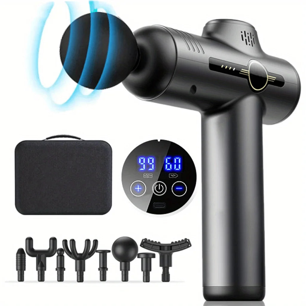 Portable Fascia Vibration Massage Gun – Deep Muscle Relaxation for Body, Neck & Back