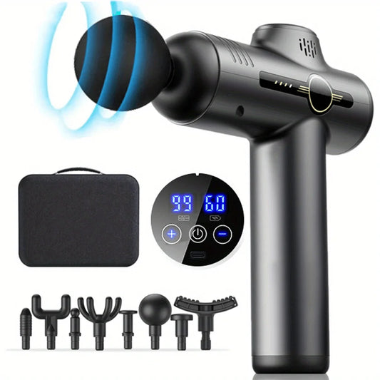 Portable Fascia Vibration Massage Gun – Deep Muscle Relaxation for Body, Neck & Back