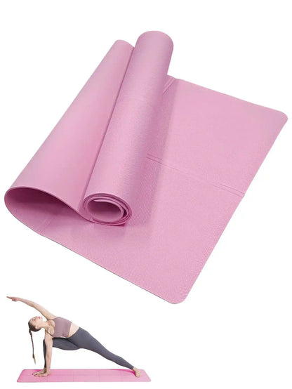 Non-Slip Yoga & Pilates Fitness Mat – 3/4/6mm Thick Exercise Cushion for Home & Gym