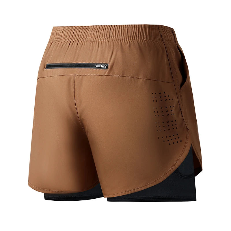 Men’s Quick-Drying Running Shorts – Solid Black Fitness Shorts
