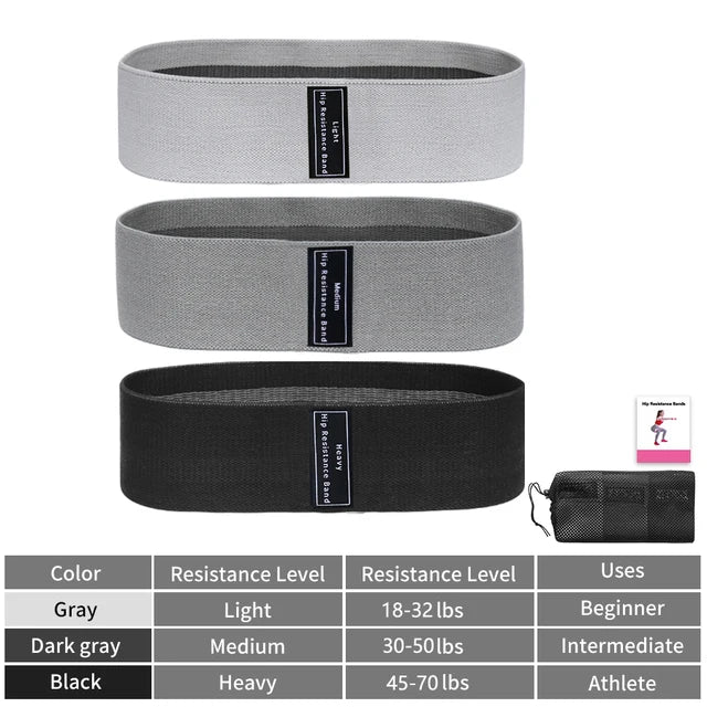 Fabric Resistance Hip Booty Bands – Unisex Glute & Thigh Workout Loops