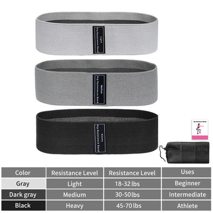 Fabric Resistance Hip Booty Bands – Unisex Glute & Thigh Workout Loops