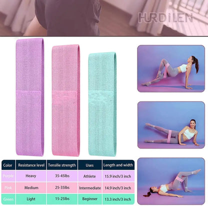 3pcs/Set Resistance Bands – Fitness Rubber Bands Expander & Elastic Exerciser