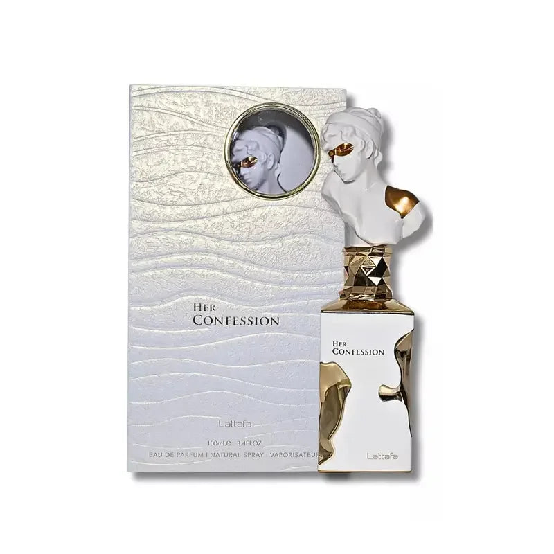 His Confession for Men Eau De Parfumoil - Elegant Black Luxury Cologne with Golden Accent Bottle, Long-Lasting Floral Fragrance