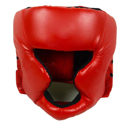Boxing Helmet – Leather Martial Arts Head Guard for Adults & Kids