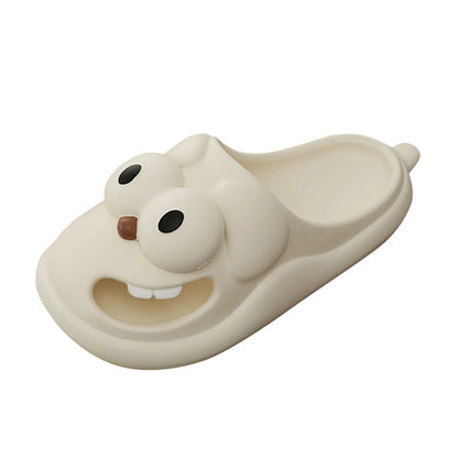 Tongue Kiss Slippers Big Eye Dog Slippers Cute Funny Big Eye Dog Fun Cartoon Package Head Eva Slippers For Women
