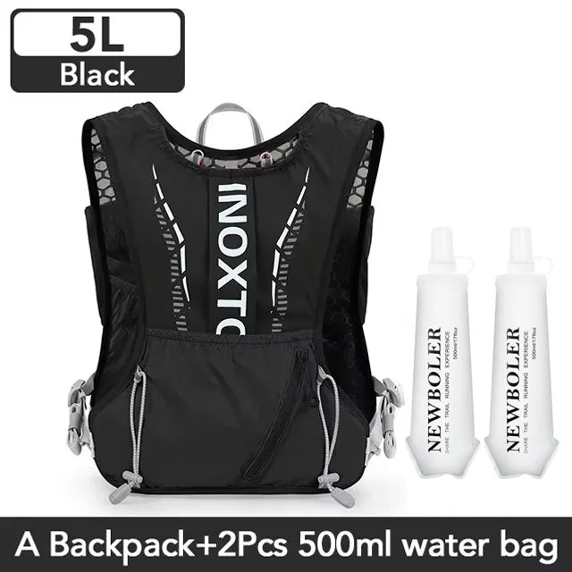 NEWBOLER Lightweight Running Backpack – 5L Hydration Vest for Unisex Cycling, Hiking & Marathon
