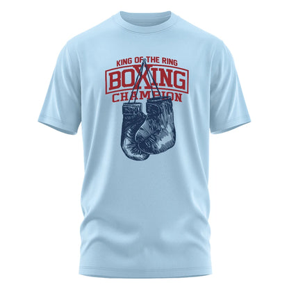 BOLF King of The Ring Boxing Champion Printed T-Shirt – Men’s Casual Unisex Tee
