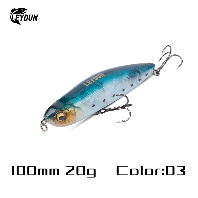 LEYDUN Z-Claw Floating Pencil Fishing Lure – Topwater Hard Bait