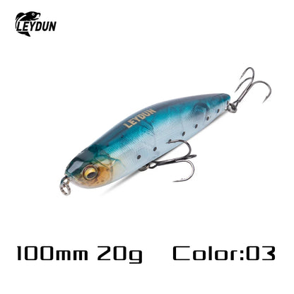 LEYDUN Z-Claw Floating Pencil Fishing Lure – Topwater Hard Bait