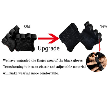 Leather Weight Lifting Training Gloves – Palm Protection for Gym & Fitness