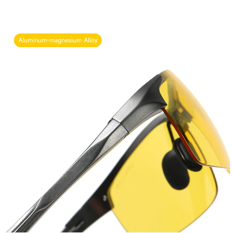 Men’s Polarized Night Vision Sunglasses – UV400 Day & Night Driving Glasses