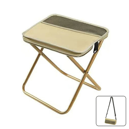 Foldable Backpack Stool | Portable Outdoor Folding Chair with Carry Bag