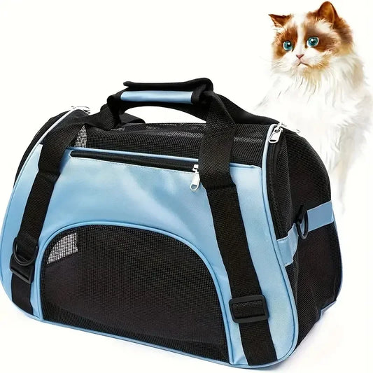 Soft-Sided Pet Carrier Bag | Portable & Foldable Travel Carrier for Cats, Dogs & Puppies