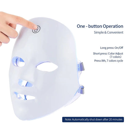 LED Face and Neck Beauty Machine – 7-Color Facial Mask