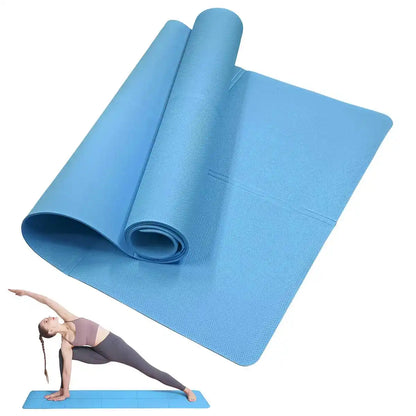 Non-Slip Yoga & Pilates Fitness Mat – 3/4/6mm Thick Exercise Cushion for Home & Gym