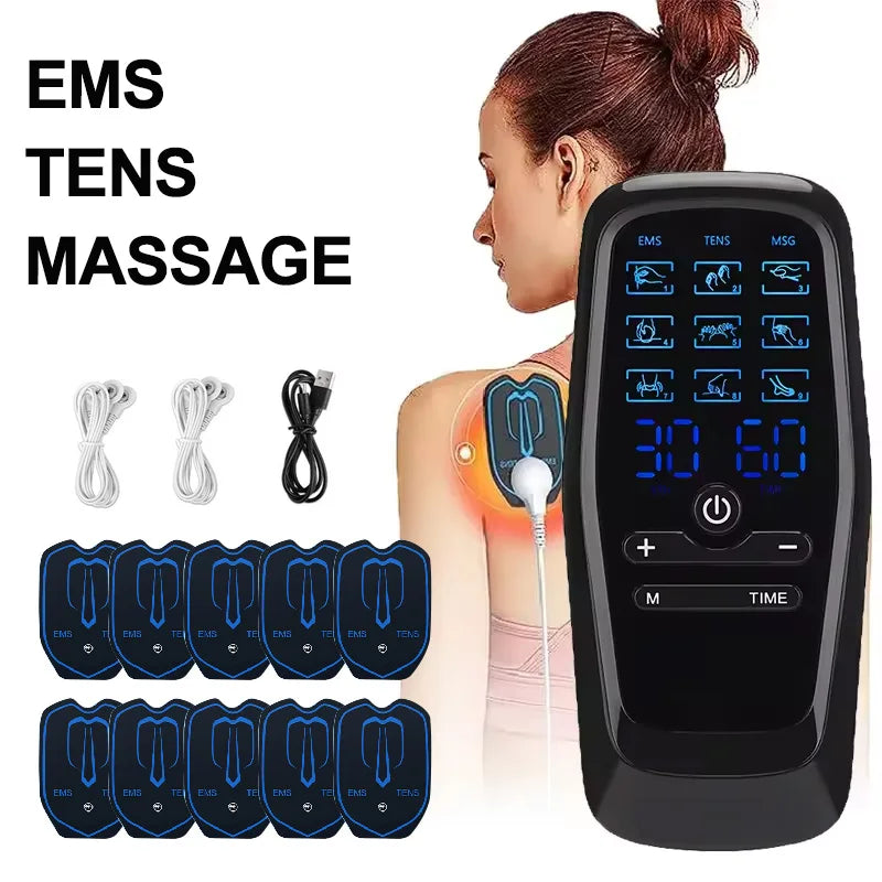 Physiotherapy TENS EMS Muscle Stimulator – Digital Body Massage & Slimming Device