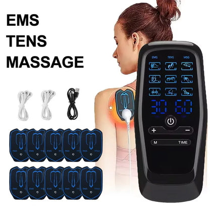 Physiotherapy TENS EMS Muscle Stimulator – Digital Body Massage & Slimming Device