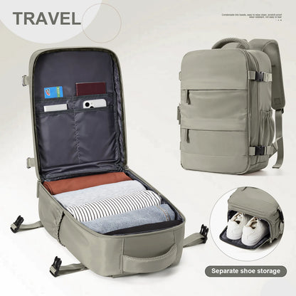 FLCC 40x20x25 cm Cabin Backpack – Unisex Travel, Laptop, and Hand Luggage