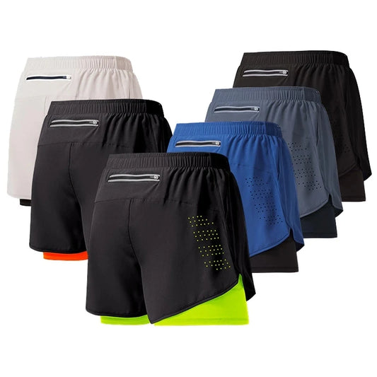 Men’s Quick-Drying Running Shorts – Solid Black Fitness Shorts