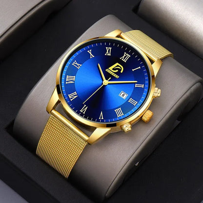 DIJANES Quartz Wristwatch – Men’s Fashion & Casual Complete Calendar Watch