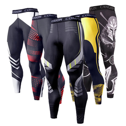 Men’s Compression Running Leggings Quick Dry Gym Fitness Training Sports Tights Pants