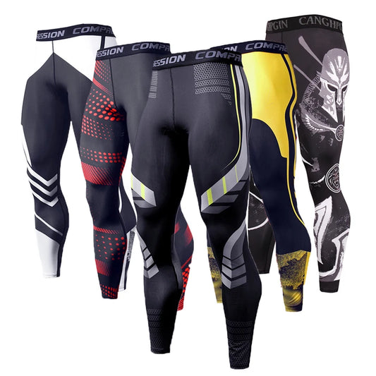 Men’s Compression Running Leggings Quick Dry Gym Fitness Training Sports Tights Pants
