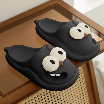 Tongue Kiss Slippers Big Eye Dog Slippers Cute Funny Big Eye Dog Fun Cartoon Package Head Eva Slippers For Women