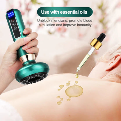 Hailicare Electric Cupping & Scraping Massager – 12-Level Adjustable Vacuum Suction with Infrared Heating