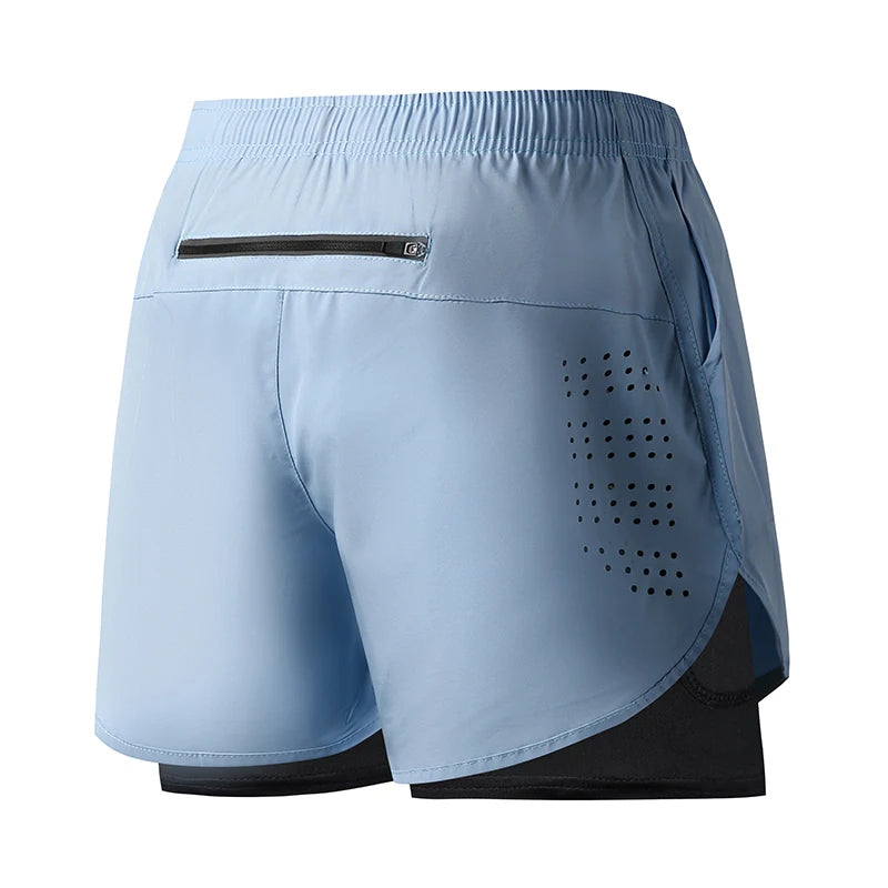 Men’s Quick-Drying Running Shorts – Solid Black Fitness Shorts