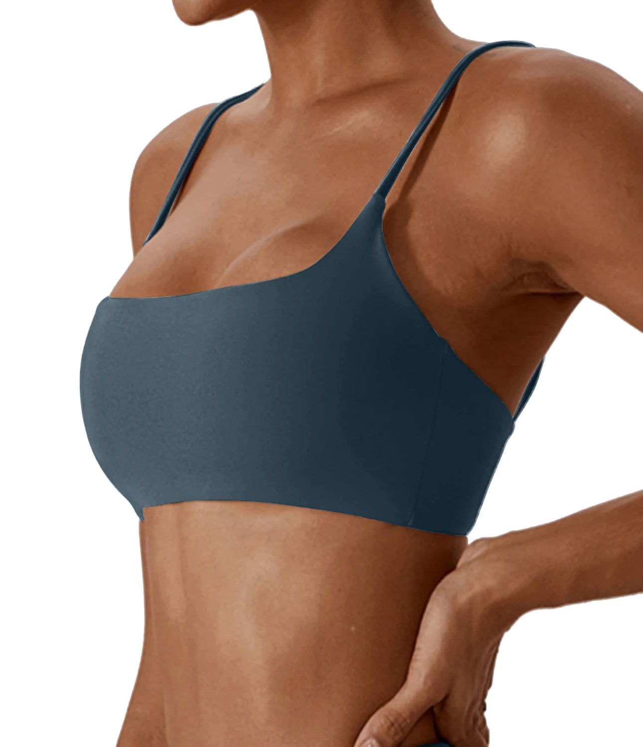 OVESPORT Nylon Sports Bra – Women's High-Performance Fitness & Yoga Top