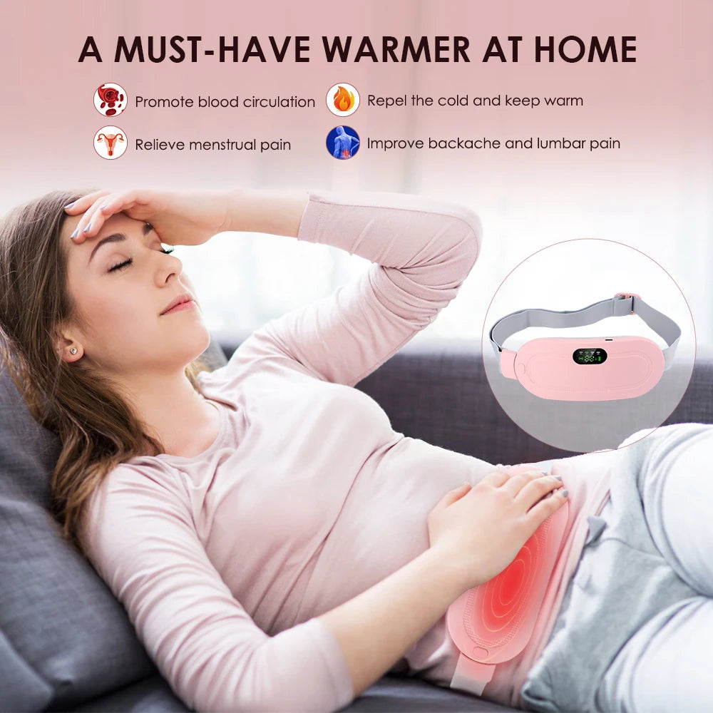 PASTSKY Heated Massage Warming Palace Belt – Menstrual Pain Relief & Waist Massager