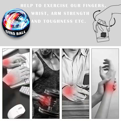 LED Gyroscope Wrist Ball Trainer – Forearm, Hand & Wrist Exerciser for Strength Training