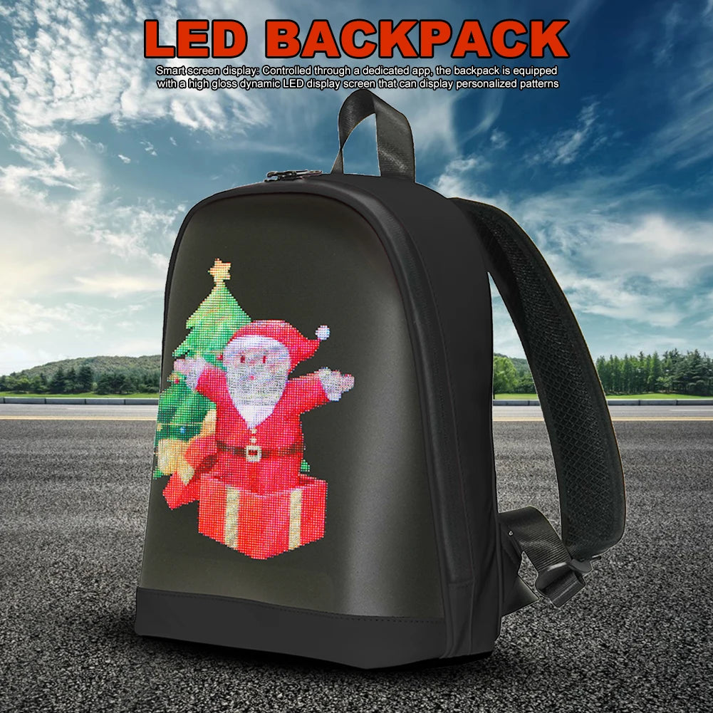 LED Advertising Backpack APP Control Portable Backpack Waterproof Outdoor Pixel Screen Bag for Men Women