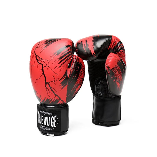 Kickboxing Gloves for Men & Women – PU Leather Muay Thai, Karate, MMA Training Gloves for Adults & Kids
