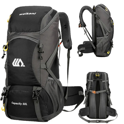 50L Large Travel Backpack – Multifunctional Outdoor Rucksack