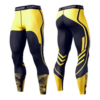 Men’s Compression Running Leggings Quick Dry Gym Fitness Training Sports Tights Pants