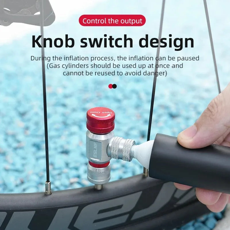 ESLNF Mini Bicycle CO₂ Pump Portable Tire Inflator