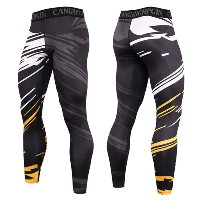 Men’s Compression Running Leggings Quick Dry Gym Fitness Training Sports Tights Pants