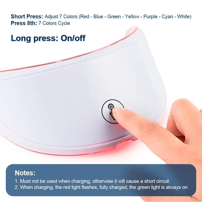 LED Face and Neck Beauty Machine – 7-Color Facial Mask