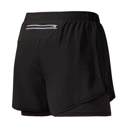 Men’s Quick-Drying Running Shorts – Solid Black Fitness Shorts