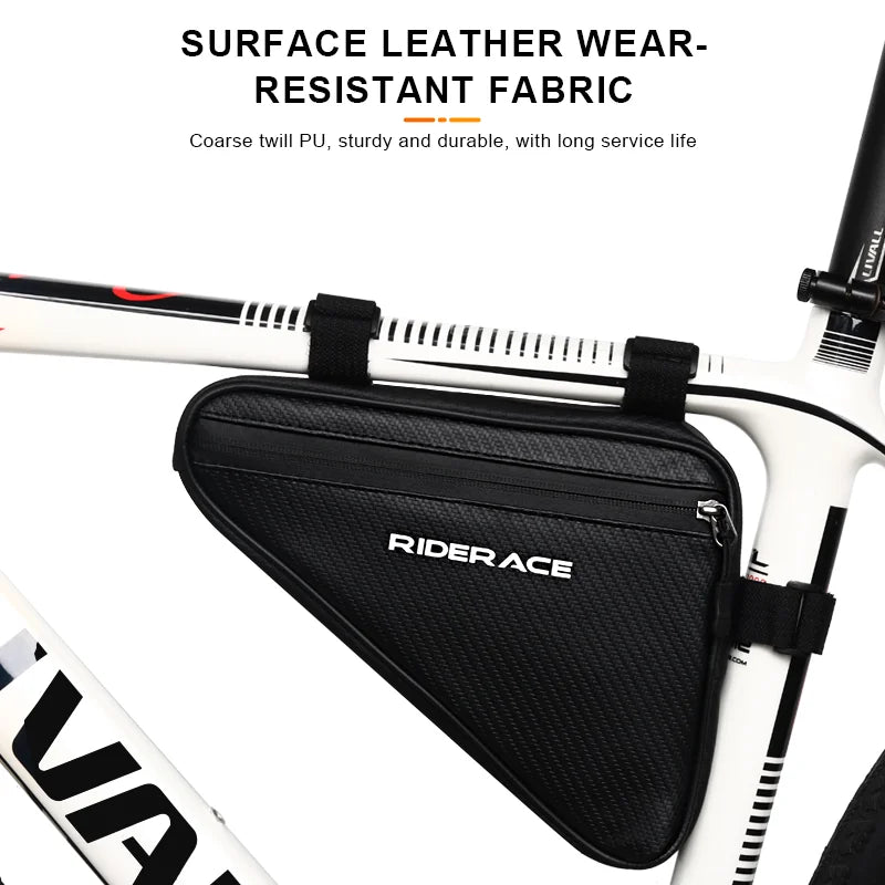 RIDERACE Waterproof Cycling Tube Bag – Top & Bottom Tube Bag for MTB & Road Bikes