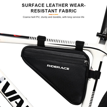 RIDERACE Waterproof Cycling Tube Bag – Top & Bottom Tube Bag for MTB & Road Bikes