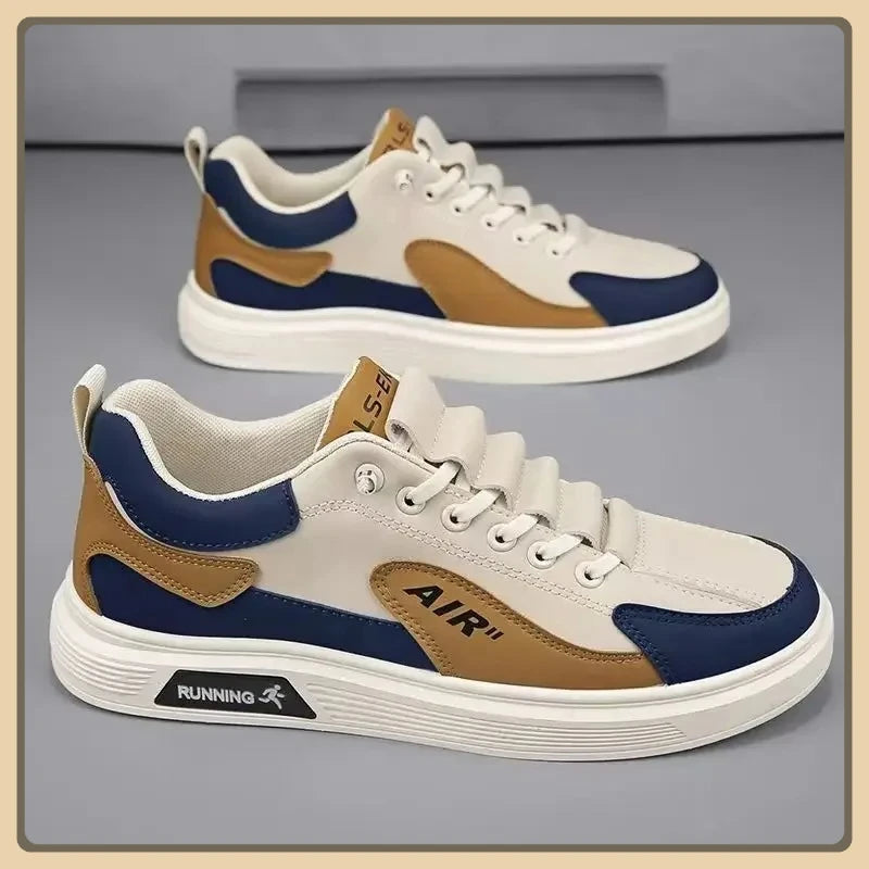 Trend 2025 Men’s Leather Low-Top Casual Shoes – Stylish & Comfortable