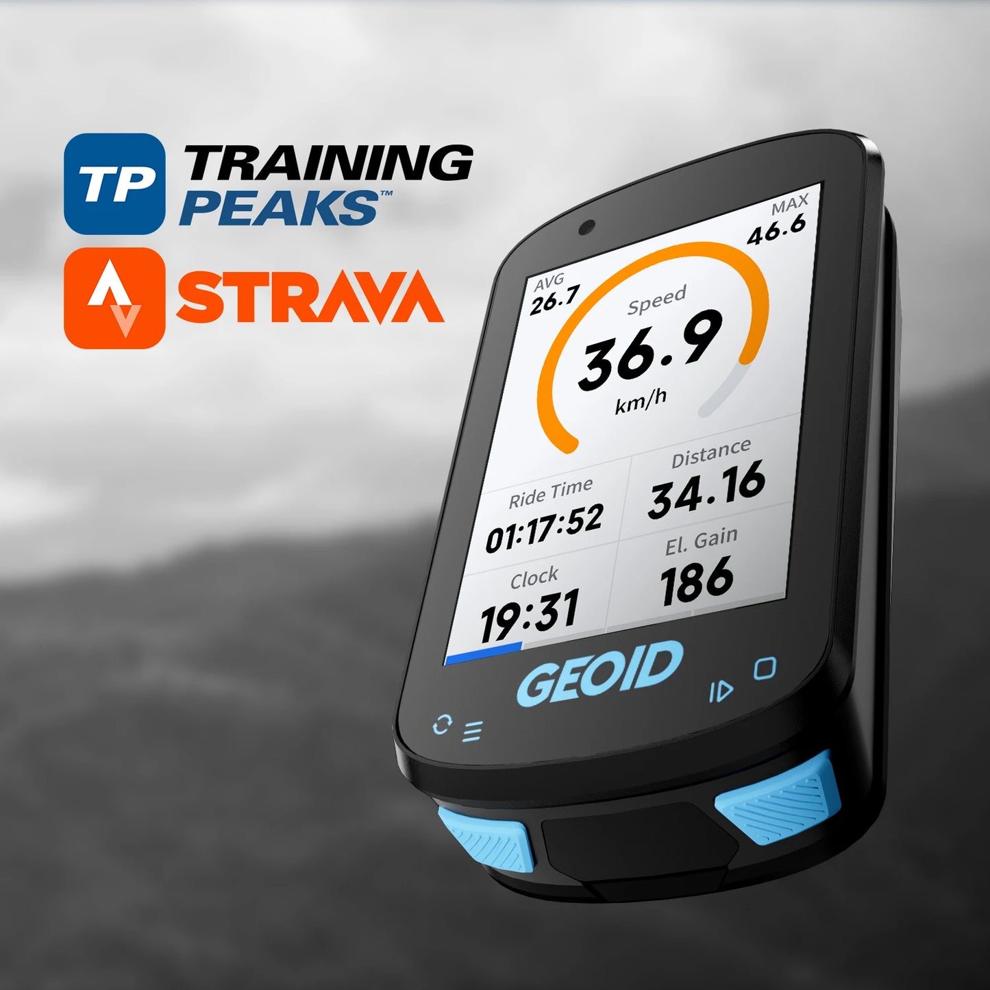 GEOID CC600 Smart Bike Computer – Color Screen GPS with WiFi & ANT+