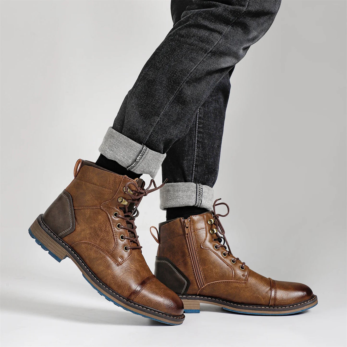Retro Men Boots Outdoor Casual Fashion Men Ankle Boots