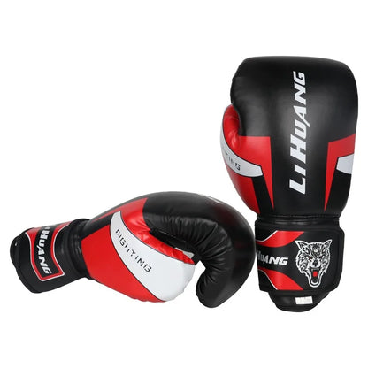 Kickboxing Gloves for Men & Women – PU Leather Muay Thai, Karate, MMA Training Gloves for Adults & Kids