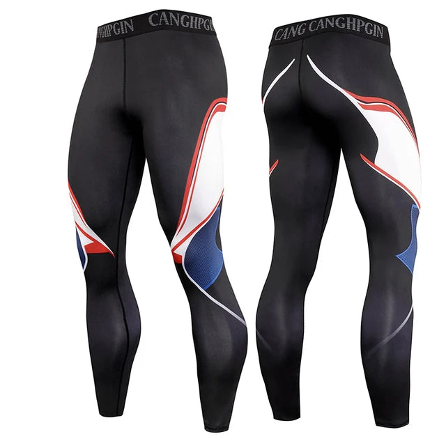 Men’s Compression Running Leggings Quick Dry Gym Fitness Training Sports Tights Pants